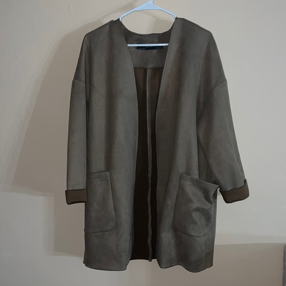 ZARA, brown cardigan, medium